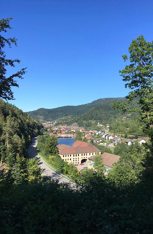 Looking down on the town of Forbach.