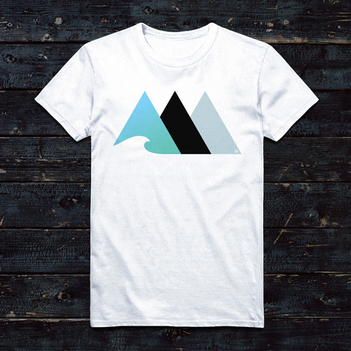 up in the mountains and down by the sea T-shirt