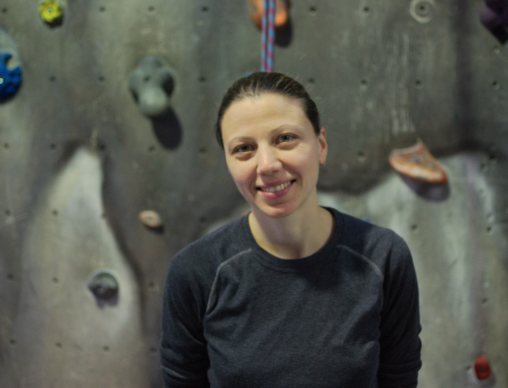Pam, the climbing instructor, at the Lychi youth club.